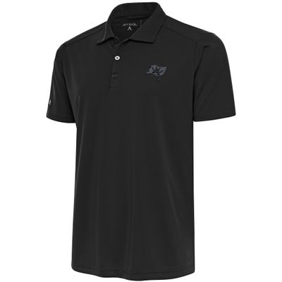 Antigua Men's Charcoal Tampa Bay Buccaneers Tonal Logo Tribute Polo