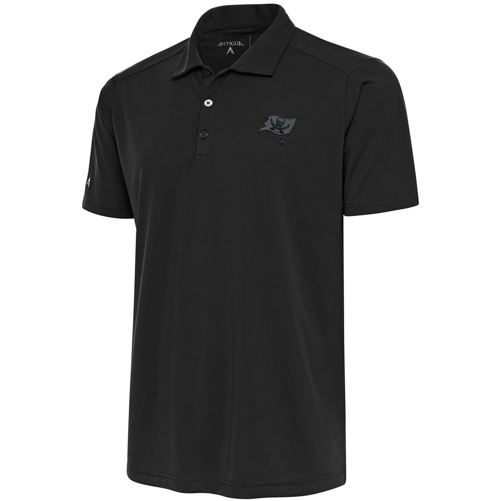 Antigua Men's Charcoal Tampa Bay Buccaneers Tonal Logo Tribute Polo