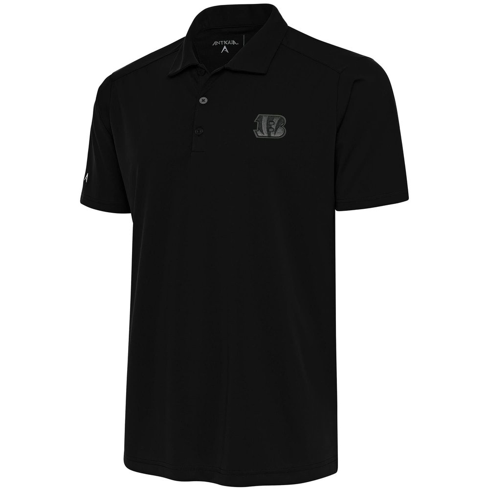 Antigua Men's Black Cincinnati Bengals Tonal Logo Tribute Polo