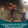 MMA Shin Instep Pad Kick Thai Pad Kick Boxing Guard Protector Leg Foot Guard(Green Black , Large/X-Large) view 4