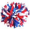 Gbateri 2 Pieces 6 Inches Plastic Cheerleading Pom Poms with Baton Handle, Cheerleader Pom Poms, Cheering Pom Poms Cheer Pompoms for School Spirit Dance Party Cheering Squad(Royal Blue/Red/White) view 1