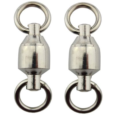 Zikablle 10pcs High Strength Rolling Swivel Ball Bearing Fishing Swivels Accessory Strong Solid Welded Rings Barrel Fishing Swivel Snap Connectors (10pcs 7#)