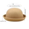 Beanies Winter Hats for Women Soft Warm Solid Hat Roll Up Brim Panama Bowler Hat Bucket Hat Mens Womens Hats Grey view 3