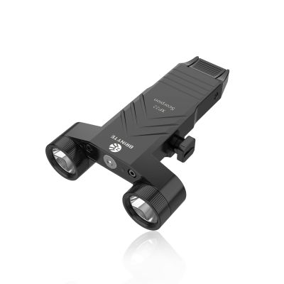 Brinyte XP22 1300 Lumens LED Tactical Flashlight with Strobe, Low Profile Compact Picatinny Light with Built-in Pressure Switch, Magnetic USB Rechargeable, Black