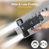 Brinyte XP22 1300 Lumens LED Tactical Flashlight with Strobe, Low Profile Compact Picatinny Light with Built-in Pressure Switch, Magnetic USB Rechargeable, Black view 3