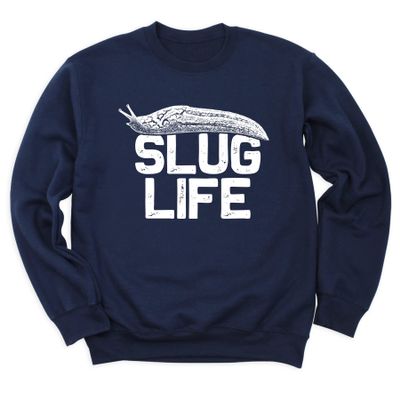 Slug Life Sweatshirt, Snail Without Shell Sweatshirt, Slug Pun Hoodies, Funny Unisex Distressed Graphic Sweatshirt, Slow Crawling Slug Top Sweatshirt
