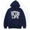 Slug Life Sweatshirt, Snail Without Shell Sweatshirt, Slug Pun Hoodies, Funny Unisex Distressed Graphic Sweatshirt, Slow Crawling Slug Top Sweatshirt view 2