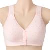 Telusu Wire Free Cotton Bras for Women Large Size Underwear Full Coverage Soft Cup Bralettes Elastic Sleep Bra Tank Tops (Color : Pink, Size : 105/46BC) view 2