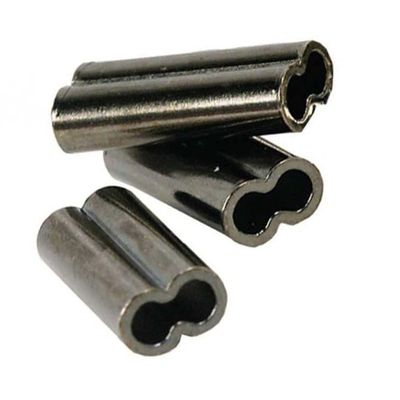 Zikablle 100pcs Brass High Strength Double Barrel Crimping Sleeves Copper Double Fishing Wire Tube Finish Connector (2.0mm Inner Diameter)