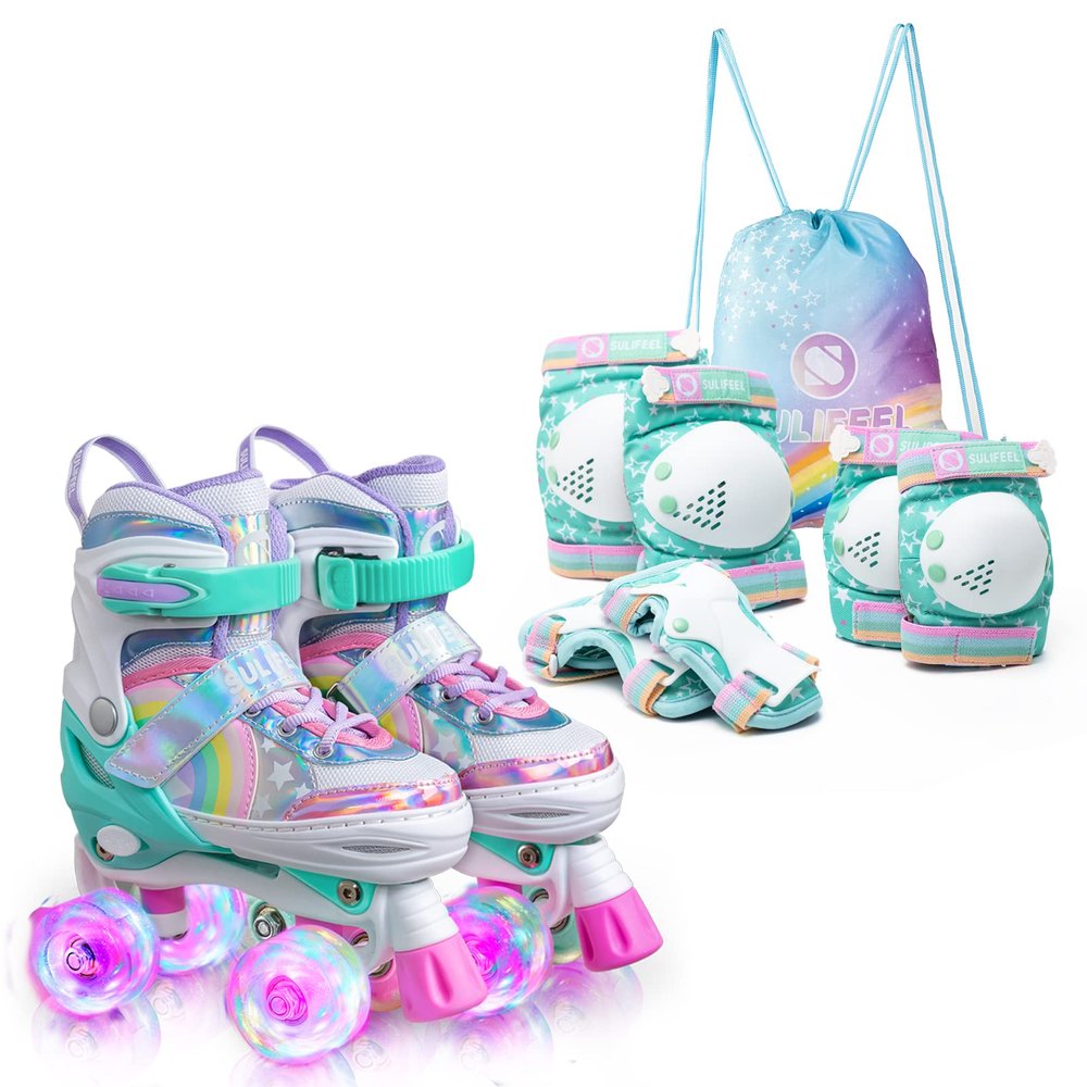 Rainbow Unicorn Protective Gear Set Green Medium