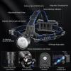 Brinyte HL28 LED Hunting Headlamp, Zoomable 3 Modes Red Green White LED Hunting Headlight, Rechargeable IPX6 Waterproof Predator Flashlight for Hogs Coyote Varmint Fishing view 2