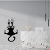 Cute Halloween Sticker of Black Cat with Claws - Halloween Decoration with Black Cat for Laptop, Phone, Window - Halloween Stickers with Black Cat for Kids 46x77 inches inches view 1
