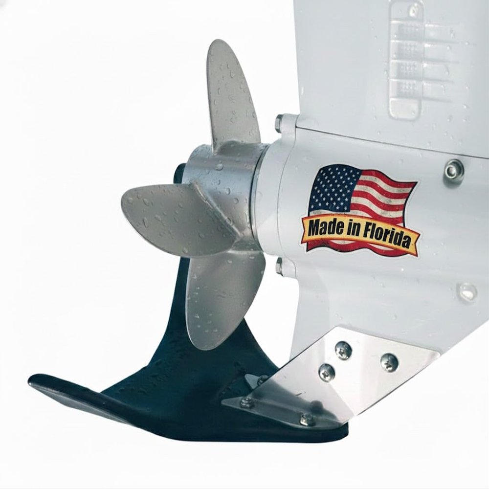Hydro-Shield Hydrofoil Boat Stabilizer - Skeg-Mounted Shield for Motors with Marine Grade Mounting Bracket - Available in 4 Sizes - Improve Performance, Shield Your Propeller, and Protect Marine Life