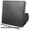 HomGarden Puzzle Exercise Mat 1/2 EVA Interlocking Foam Floor Mats for Exercise Equipment Home Gym Workout Mat(48 Tiles) Black view 1