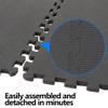 HomGarden Puzzle Exercise Mat 1/2 EVA Interlocking Foam Floor Mats for Exercise Equipment Home Gym Workout Mat(48 Tiles) Black view 2