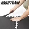 HomGarden Puzzle Exercise Mat 1/2 EVA Interlocking Foam Floor Mats for Exercise Equipment Home Gym Workout Mat(48 Tiles) Black view 4