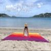 BINDLE Eco-Beach Blanket 10'x9' Extra Large, Recycled Lightweight Material, Sand Free Water Resistant Sandproof, Oversized Portable Picnic Mat for Outdoors Camping Travel, Sunset Vibes view 3