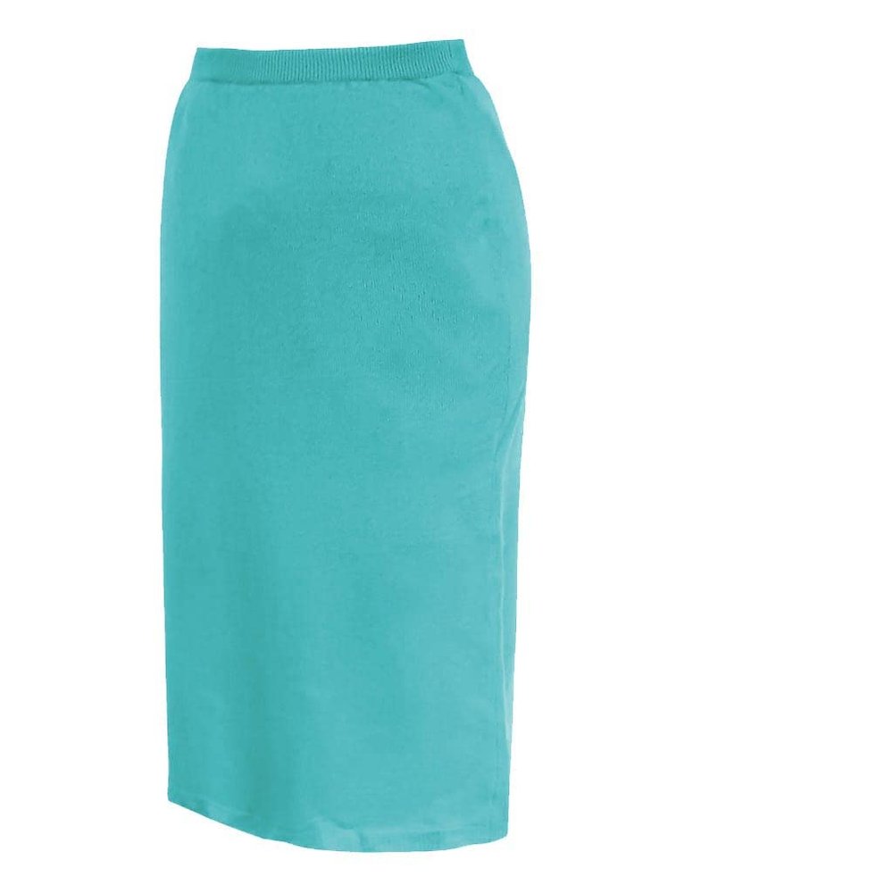Monterey Club Women's Wool Knitted Long Skirt #2909 (Turquoise, Small)