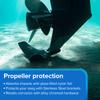 Hydro-Shield Hydrofoil Boat Stabilizer - Skeg-Mounted Shield for Motors with Marine Grade Mounting Bracket - Available in 4 Sizes - Improve Performance, Shield Your Propeller, and Protect Marine Life view 4