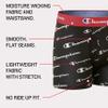 Champion Men's Boys' Underwear, Everyday Active Stretch Boxer Briefs, Assorted 4-Pack, Blue/Red/Scripts, Medium view 3