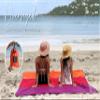 BINDLE Eco-Beach Blanket 84"x80" Large, Recycled Lightweight Material, Sand Free Water Resistant Sandproof, Oversized Portable Picnic Mat for Outdoors Camping Travel, Sunset Vibes view 3