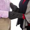 TRU47 Black Silver Yarn Temperature Regulating Reusable Gloves (Large) view 2