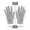 Nxtrnd G1 Men's Football Gloves, Adult Sticky Receiver Gloves (Grey, X-Large) view 3