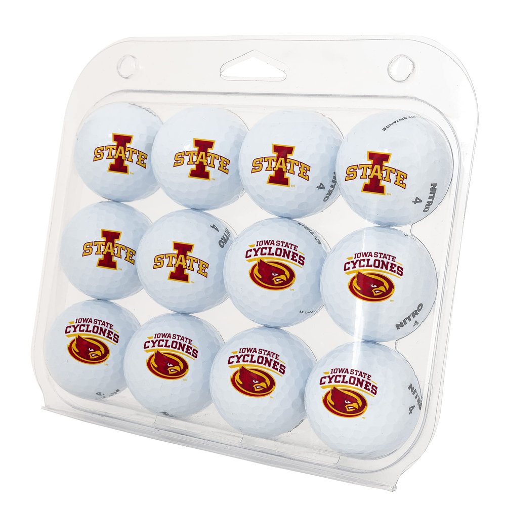 Desert Cactus Iowa State University Golf Balls 3 Pack ISU Cyclones Full Color Three Officially Licensed Sport Team Accessory