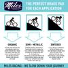 Miles Racing - Disc Brake Pads - Semi Metallic - SHIMANO BR-CX75, BR-R515, BR-R785, BR-S700, BR-S7000 (Mechanical, Road, Mi-Met-26V) view 2
