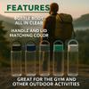 DISCOUNT PROMOS Custom Chenab Plastic Water Bottles 23 oz. Set of 50, Personalized Bulk Pack - Reusable, Great for Gym, Hiking, Cycling, and For School - Blue view 3