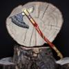 SHINY CRAFTS Handcrafted Viking Axe  Engraved Nordic Blade with Wooden Handle Norse Bearded Hatchet for Men Unique Gift for Him, Collectors, Cosplay, Camping, Medieval Wall Decor (Viking-VBA-26) view 1