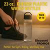 DISCOUNT PROMOS Chenab Plastic Water Bottles 23 oz. Set of 10, Bulk Pack - Reusable, Great for Gym, Hiking, Cycling, and For School - Black view 2