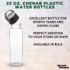DISCOUNT PROMOS Chenab Plastic Water Bottles 23 oz. Set of 10, Bulk Pack - Reusable, Great for Gym, Hiking, Cycling, and For School - Black view 4
