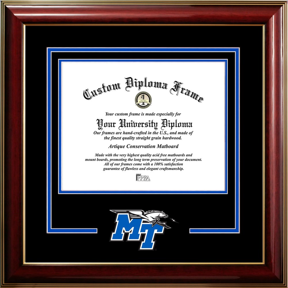 Campus Images Middle Tennessee State University 11w x 8.5h Classic Spirit Logo Diploma Frame