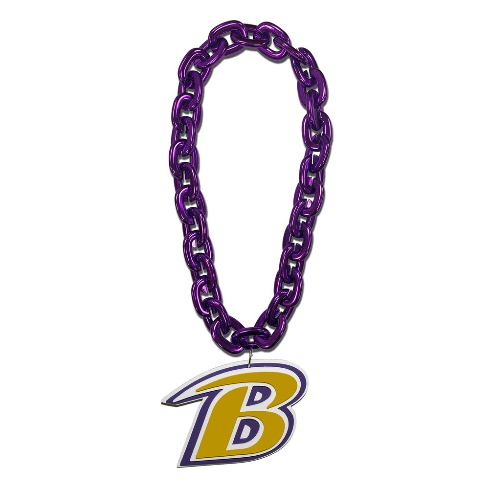 Aminco NFL Baltimore Ravens Team Fan Chain, Purple