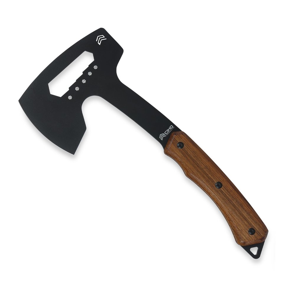 Cimo AX Carbon Axe 90mm Wood Handle with Sheath - Black
