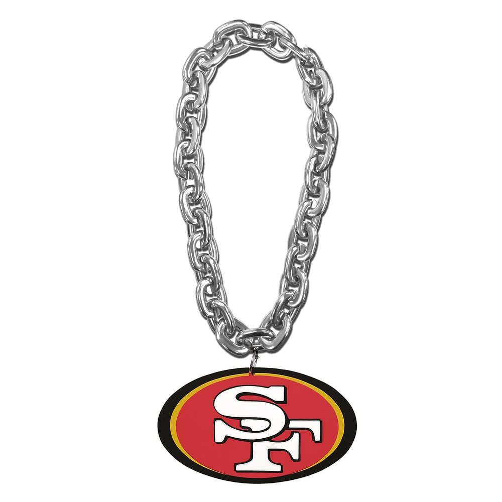 Aminco NFL San Francisco 49ers Team Fan Chain, Silver