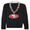 Aminco NFL San Francisco 49ers Team Fan Chain, Silver view 2