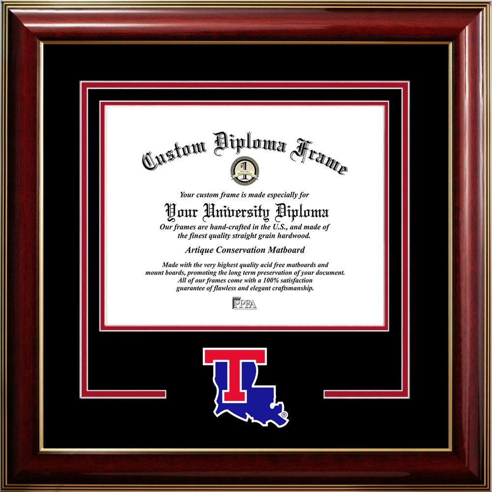 Campus Images Louisiana Tech Bulldogs 11w x 8.5h Classic Spirit Logo Diploma Frame