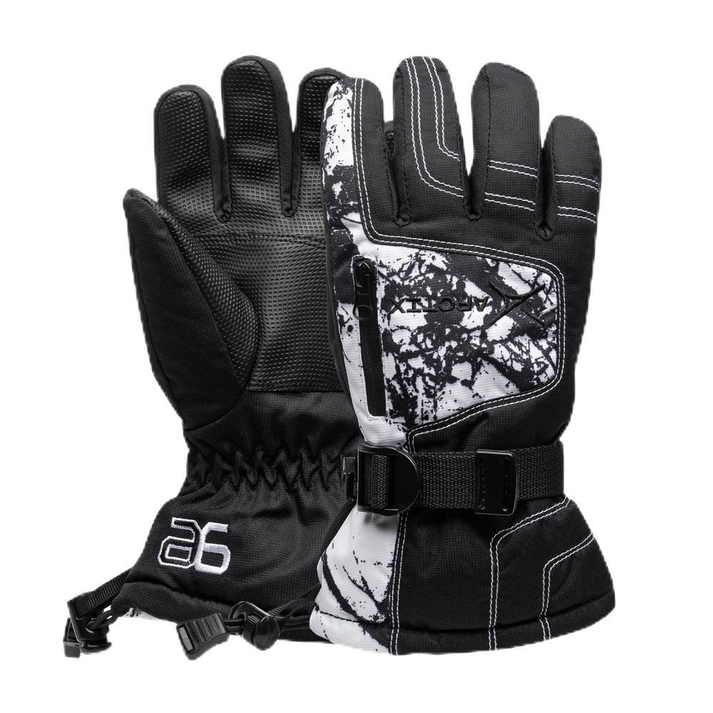 Arctix Kids Snowplow Gloves, Cracked Marble White, X-Large
