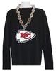 Aminco NFL Kansas City Chiefs Team Fan Chain, Silver view 2