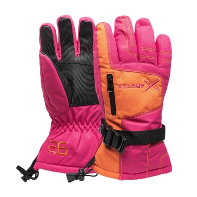 Arctix Kids Snowplow Gloves, Clementine, X-Large