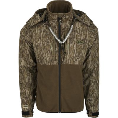 Drake Waterfowl Guardian Flex Fleece Eqwader Full Zip w/Hood Bottomland 3Xlarge