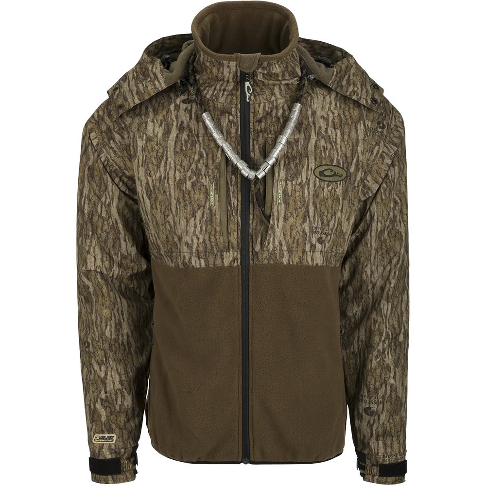 Drake Waterfowl Guardian Flex Fleece Eqwader Full Zip w/Hood Bottomland 3Xlarge
