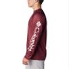 Columbia Men's Collegiate Terminal Tackle Heather Long Sleeve Shirt, TAM - Deep Maroon Heather, XX-Large view 3