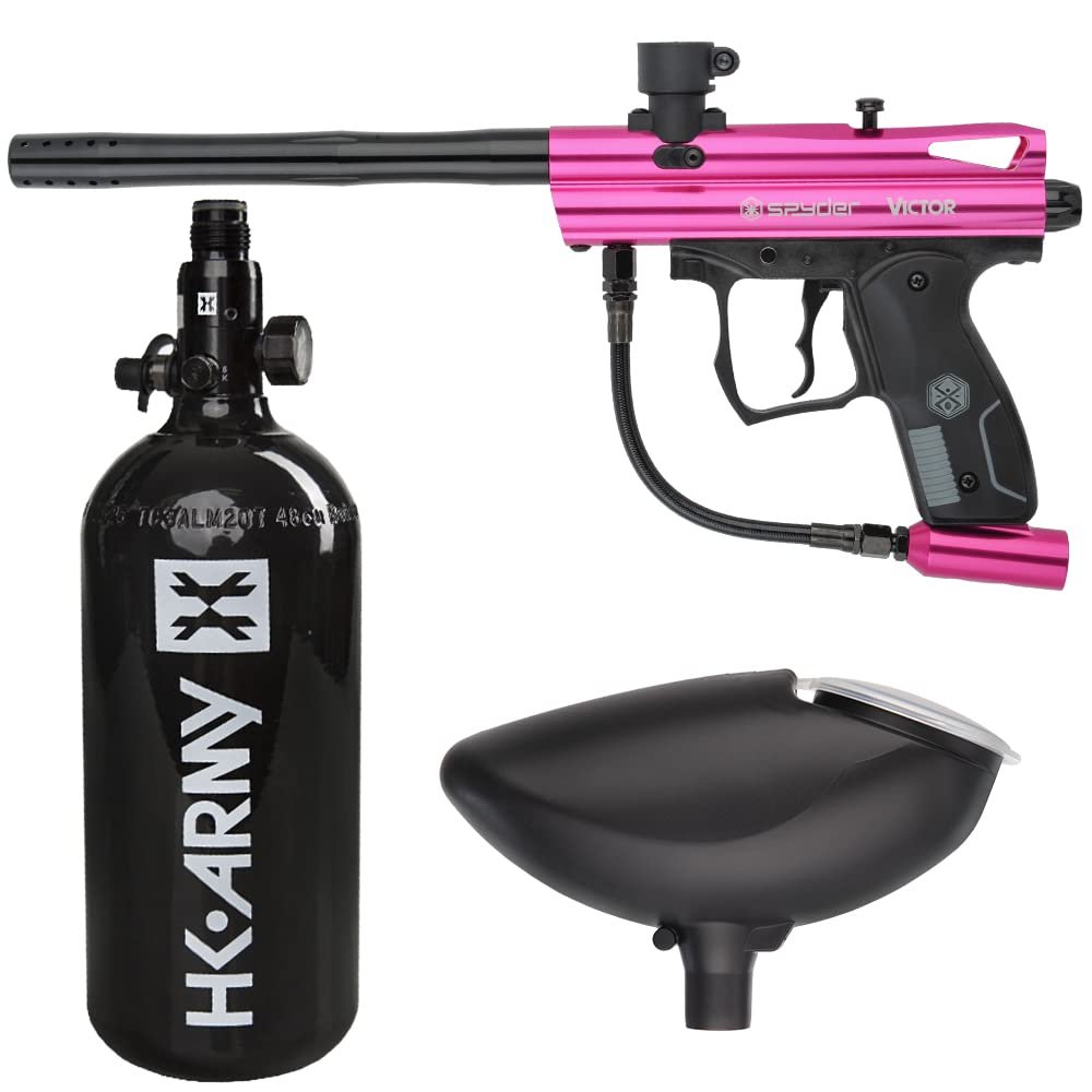 Action Village Kingman Spyder Victor Entry Paintball Gun Package Kit (Gloss Pink)