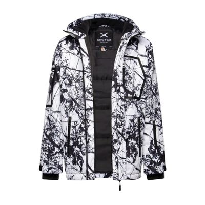 Arctix Kids Insulated Quilted Lining Waterproof Taped Cold Weather Ultimate Performance Jacket, Cracked Marble White, X-Small