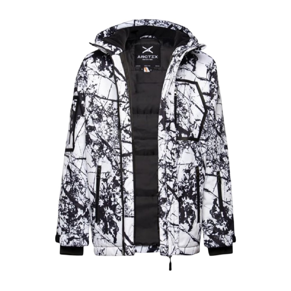 Arctix Kids Insulated Quilted Lining Waterproof Taped Cold Weather Ultimate Performance Jacket, Cracked Marble White, X-Small