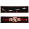68" Hockey Stick Display Case Ice Hockey Puck, Musket Long Barrel shotgun Wall Cabinet or Wrestling Belt Display Case Rack Frame  Mahogany Finish view 1