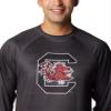 Columbia Men's Collegiate Terminal Tackle Heather Long Sleeve Shirt, SC - Shark Heather, X-Large view 2